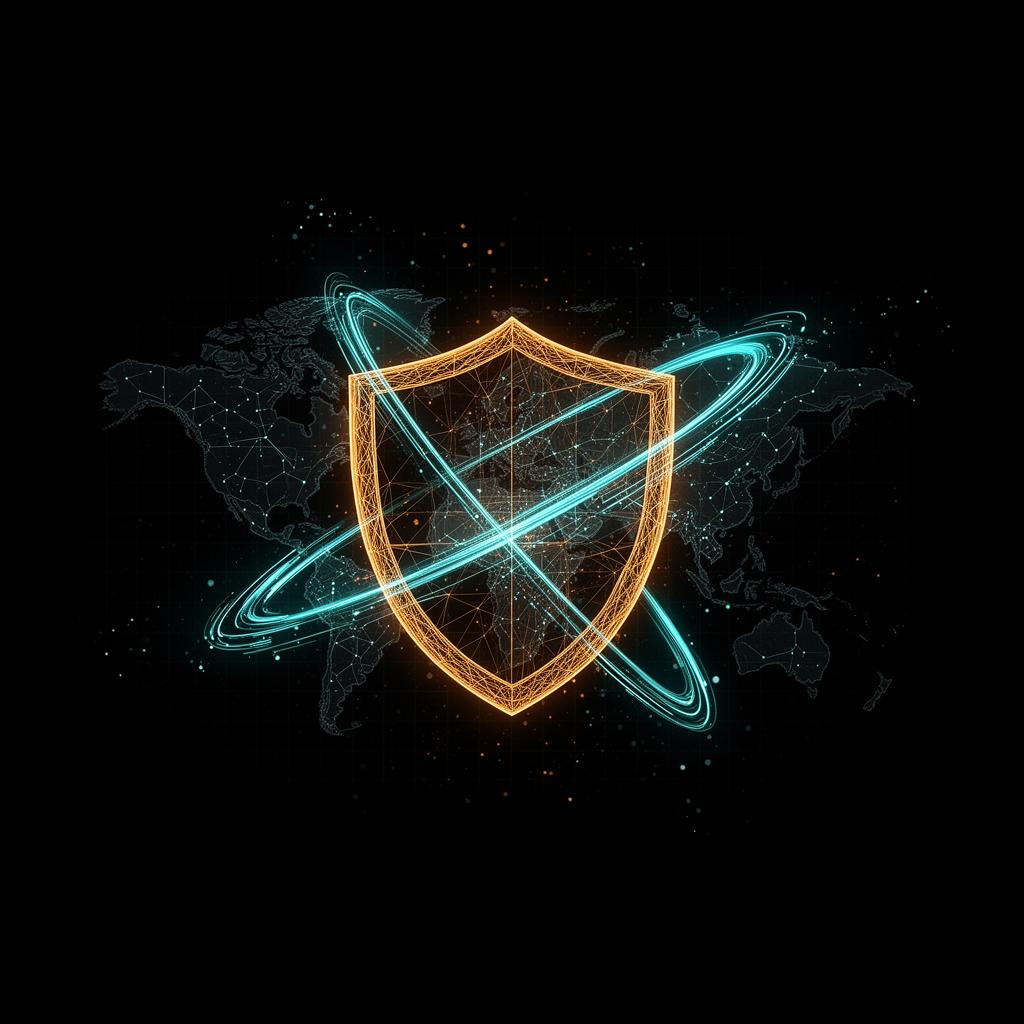 Holographic security shield over a global network grid